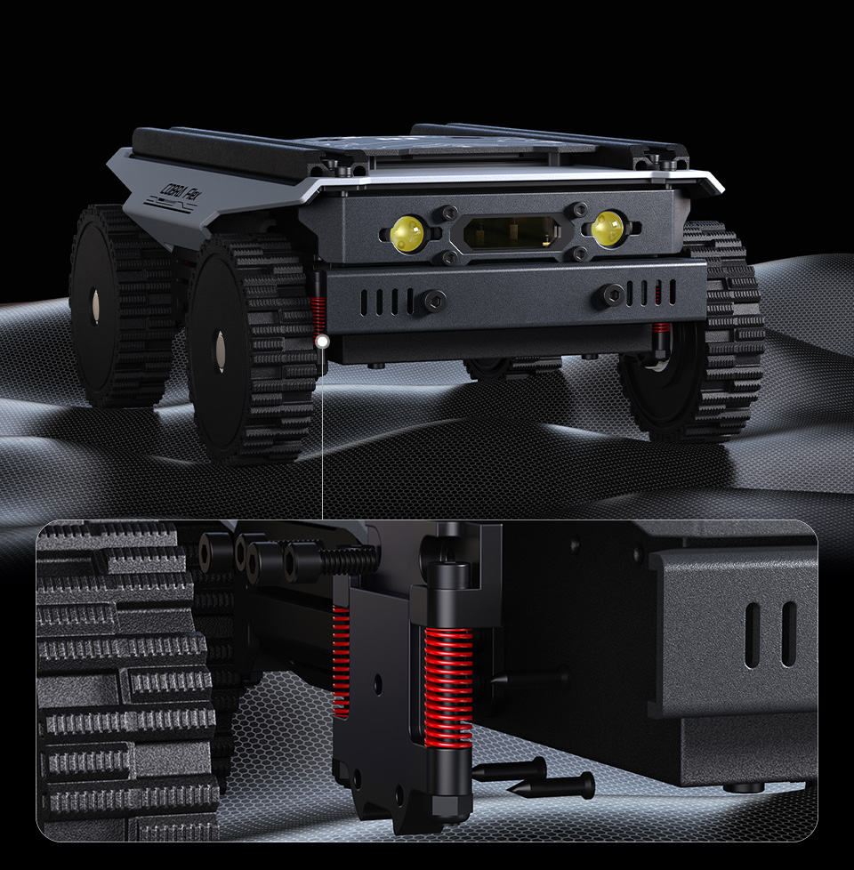 UGV Rover PT AI 机器人，六轮四驱开源移动机器人双脑架构协作