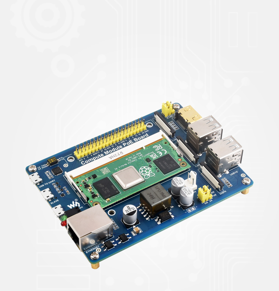 树莓派CM4S或CM3计算模块扩展板，扩展ETH，USB, HDMI，DSI