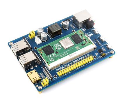 树莓派CM4S或CM3计算模块扩展板接入CM4S核心板