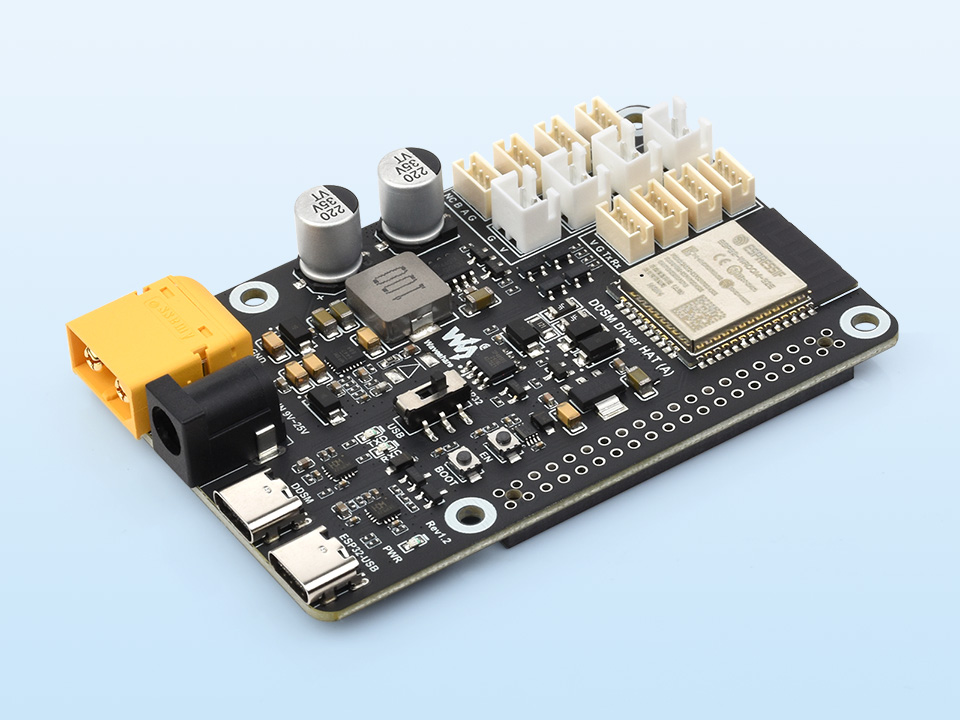 直驱伺服轮毂电机驱动板俯视图