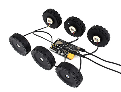 直驱伺服轮毂电机驱动板驱动四个DDSM115轮毂电机