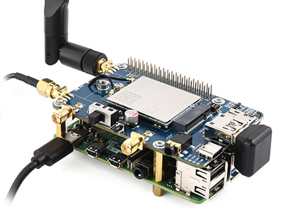 接入树莓派 4B的树莓派 LTE Cat 6 通信扩展板 LTE-A 高速通信