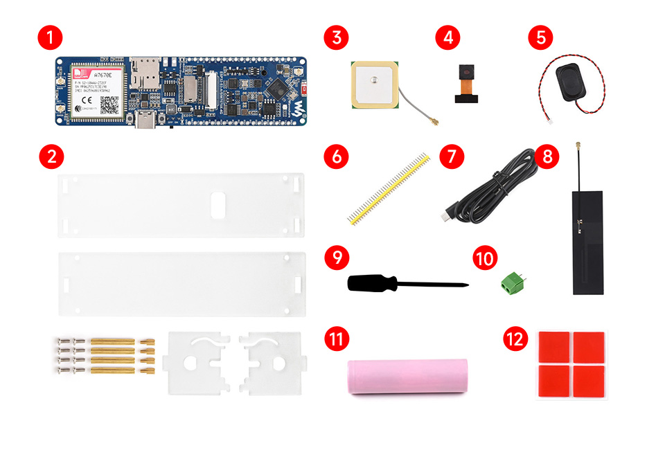 ESP32-S3 A7670E 4G 开发板产品尺寸