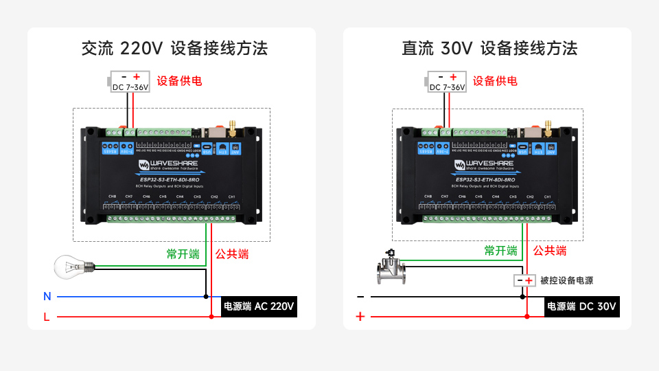ESP32-S3 工控板 工业级 8 路 Wi-Fi 网络继电器基于树莓派 Pico 接口设计