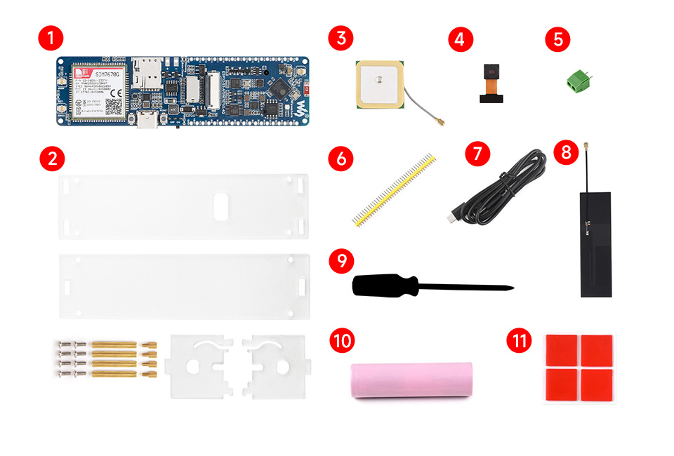 ESP32-S3 SIM7670G 4G 开发板配置清单