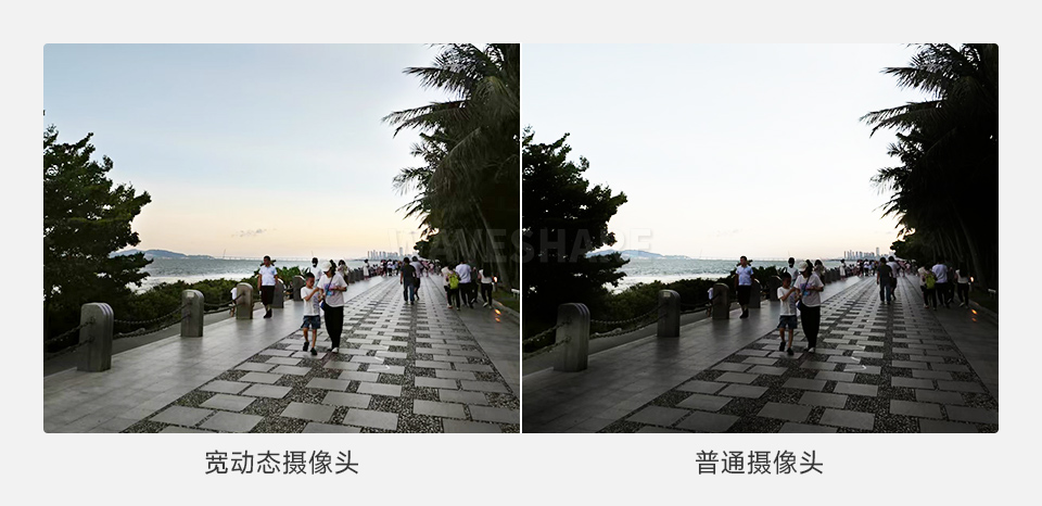 GC2093 2MP USB Camera A 和普通摄像头逆光拍摄窗外对比