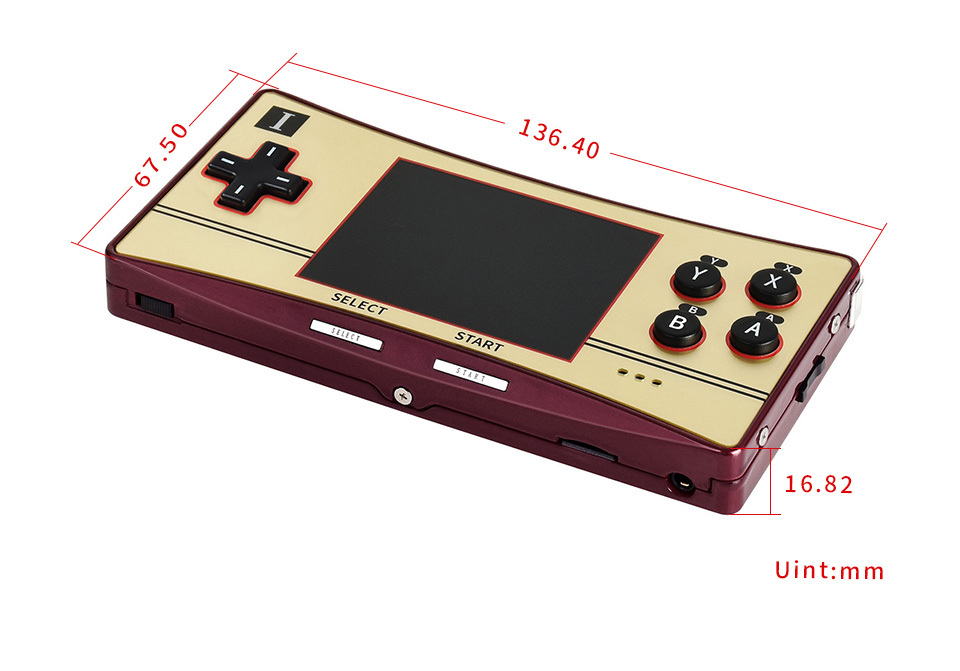 树莓派掌上游戏机外形尺寸