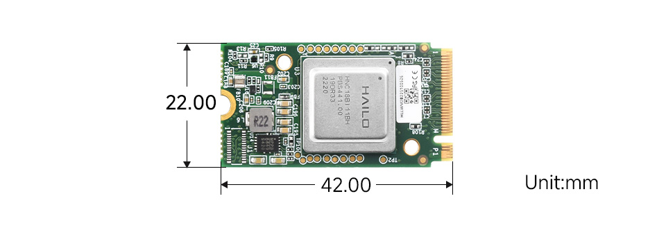 微雪Hailo-8人工智能AI套件产品尺寸