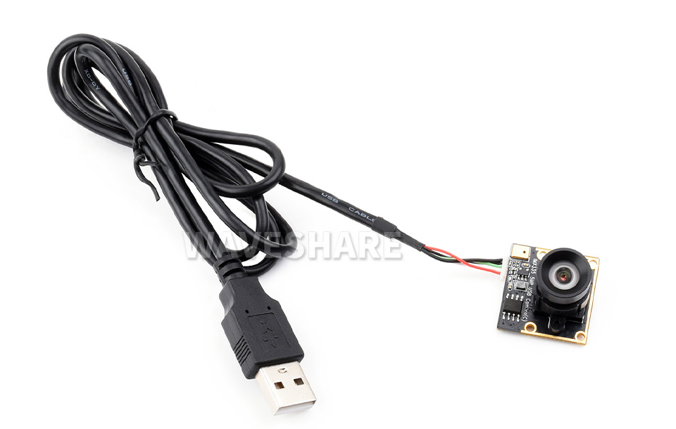 500 万像素摄像头模块连接 USB 线效果图