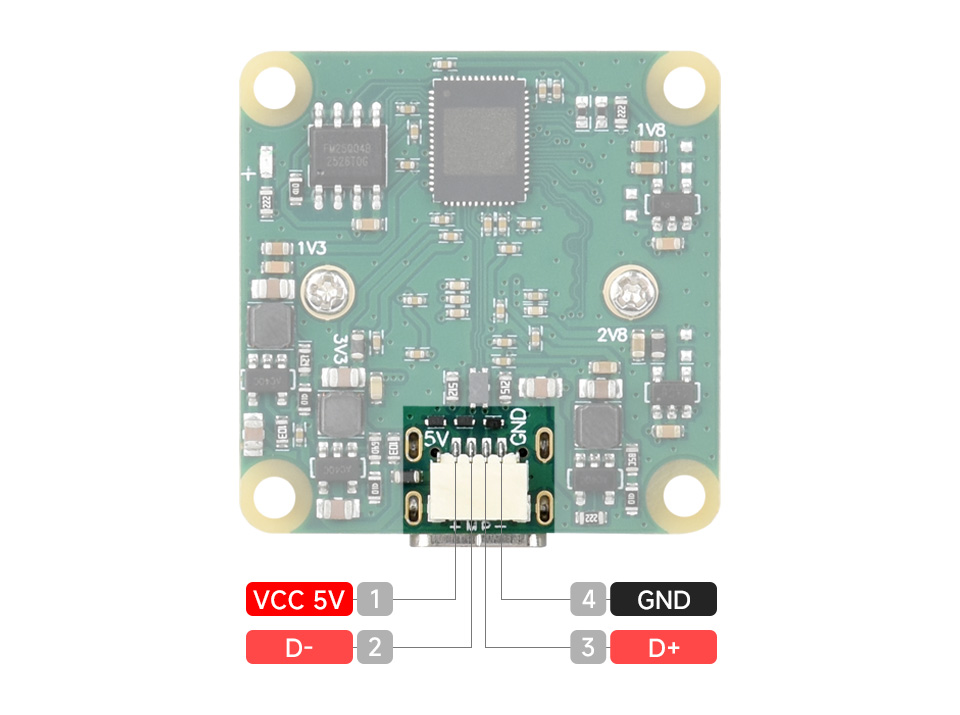 1200 万像素 IMX577 USB 摄像头模块接口线序
