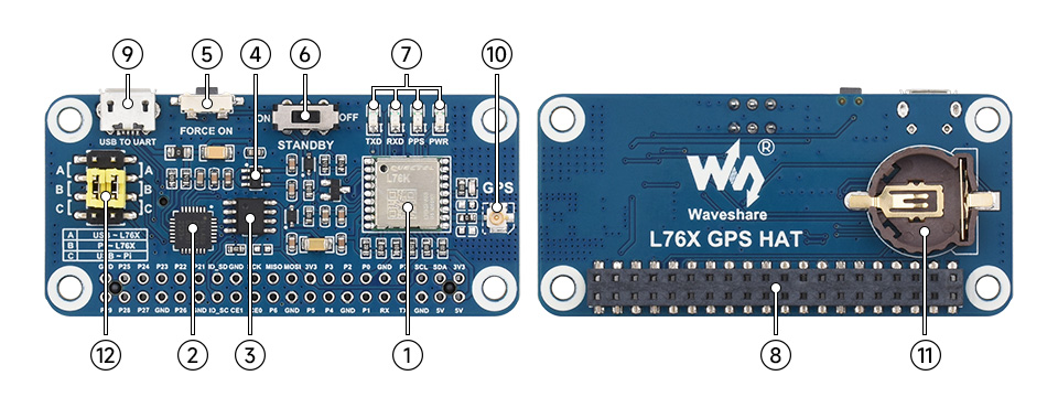 L76K GPS HAT树莓派 GNSS 扩展板资源简介