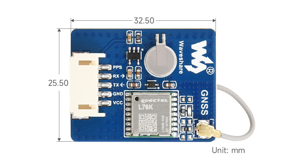 L76K GNSS 定位模块产品尺寸