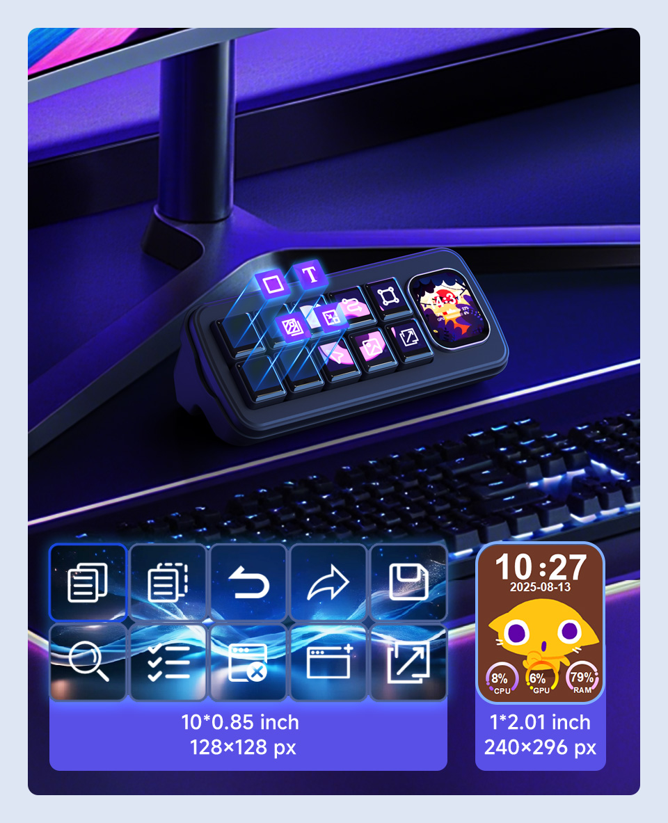 Waveshare MK10 多功能 AI 语音控制面板多屏显示，高自由度