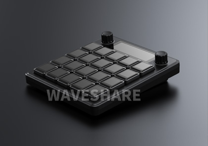 Waveshare MK20 多功能 AI 语音控制面板桌面平放