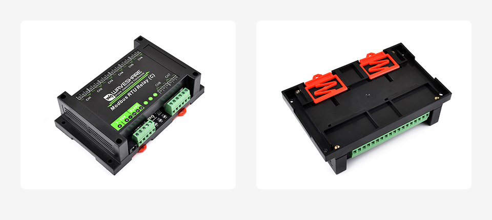 8 路 RS485 继电器模块导轨式外壳设计