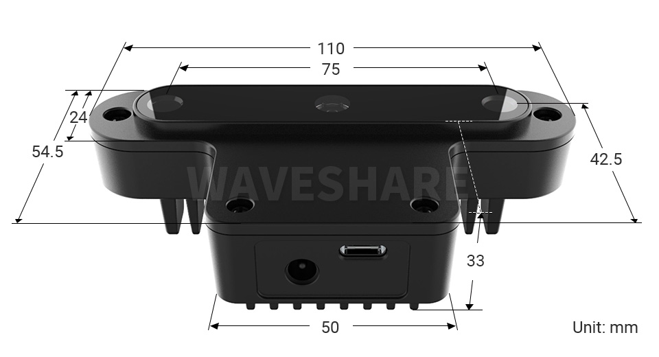 OpenCV AI 机器视觉套件支持摄像头支架