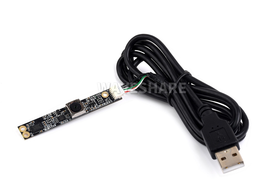 500 万像素摄像头模块连接 USB 线效果图