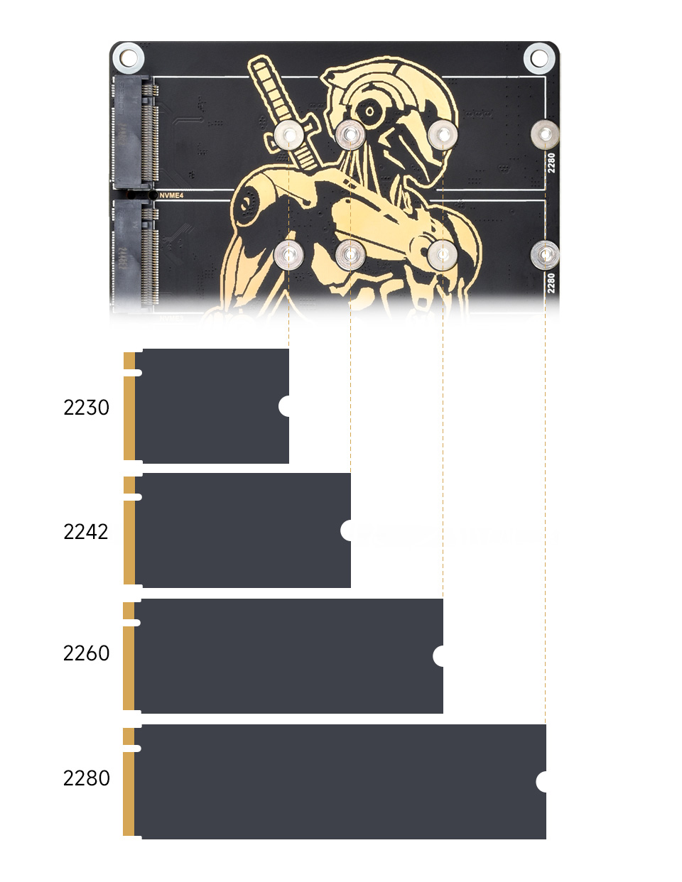 树莓派 5 PCIe 转 M.2 转接板可通过 16PIN 排线接入 PI5