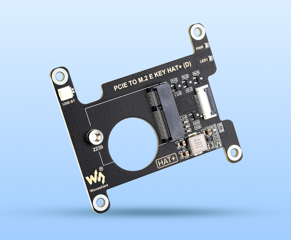 树莓派 5 PCIe 转 M.2 E KEY 转接板展示