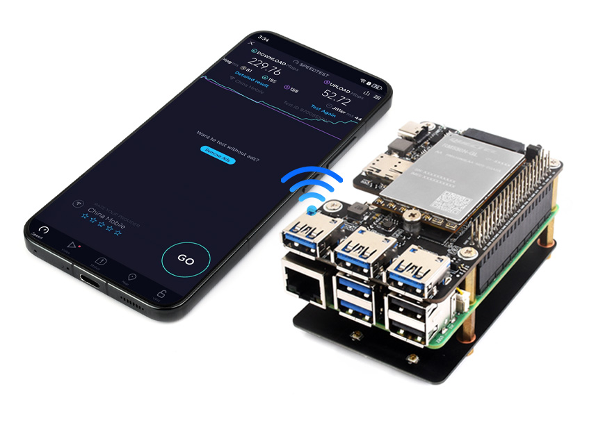 接入OpenWRT系统测试上网速度效果图