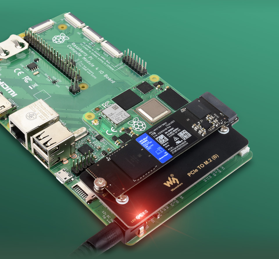 PCIe 转 M.2 转接卡接入各种扩展板