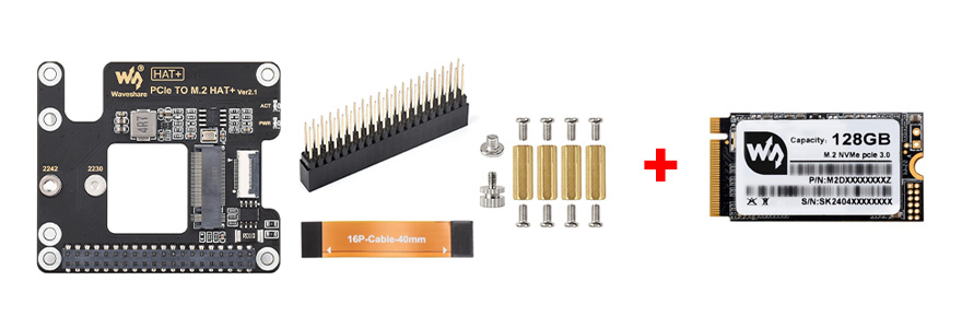 树莓派 5 PCIe 转 M.2 转接板基础套餐