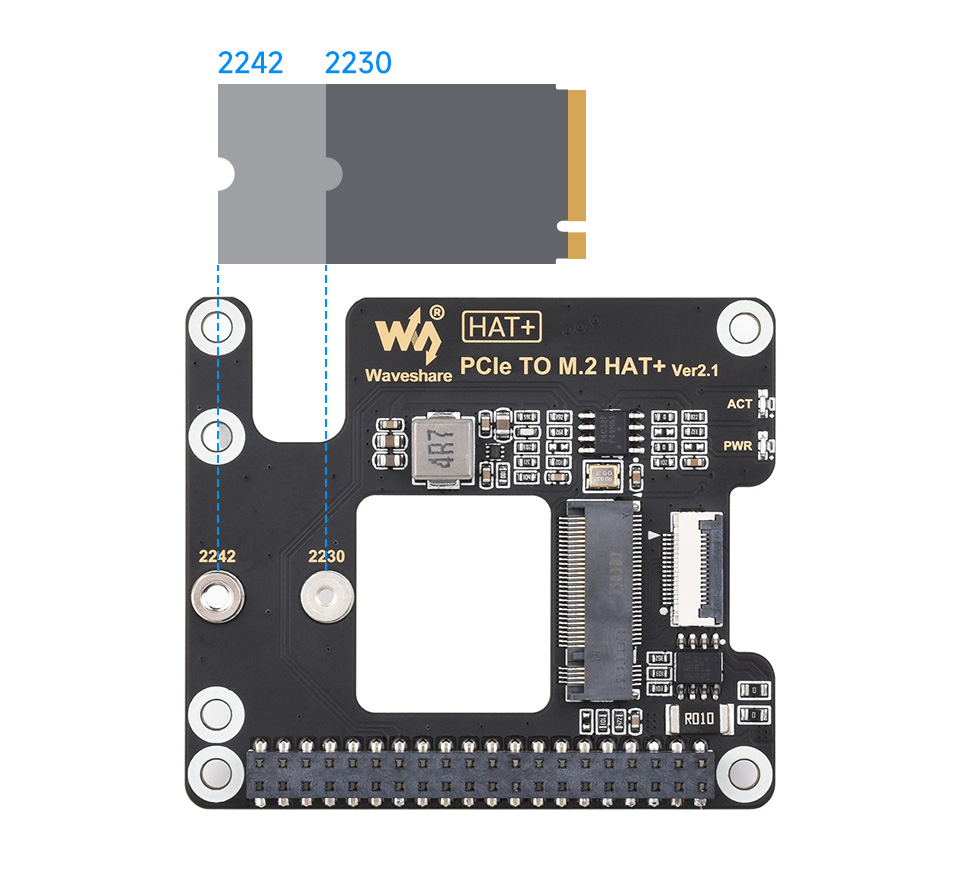 树莓派 5 PCIe 转 M.2 转接板支持 NVMe 硬盘协议