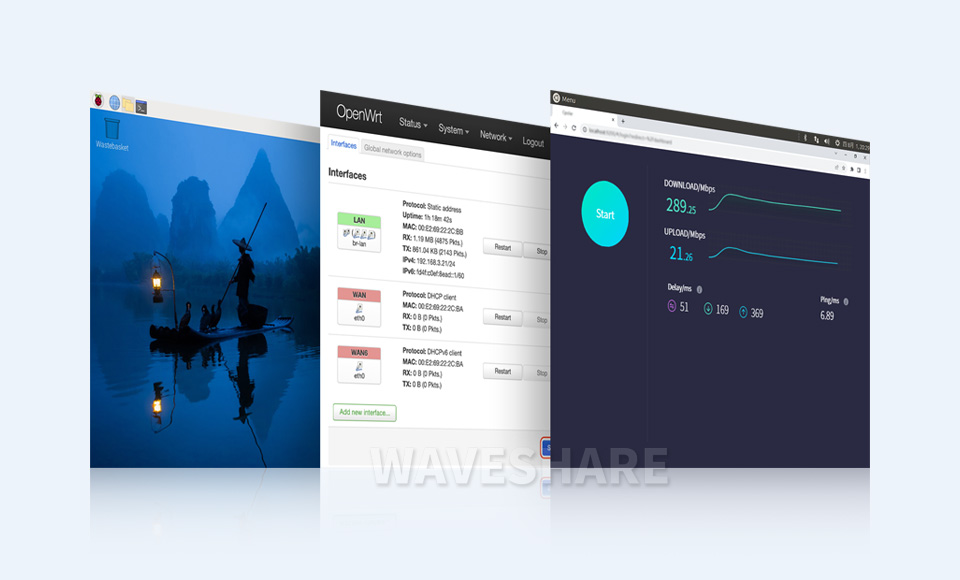 多系统兼容，支持 Raspberry Pi OS、Ubuntu、OpenWRT 等系统
