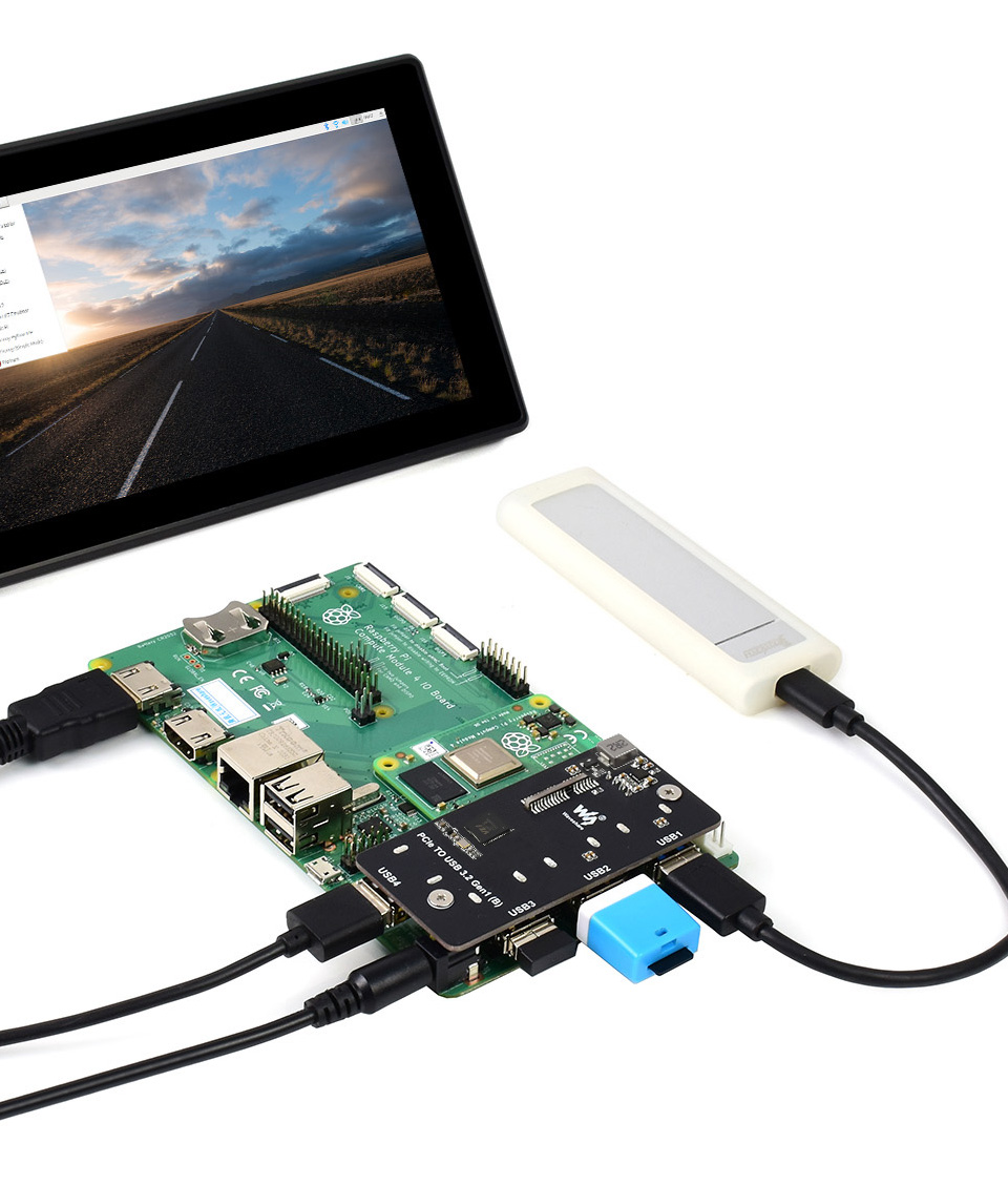 PCI-E 转 M.2 转接卡接入各种扩展板