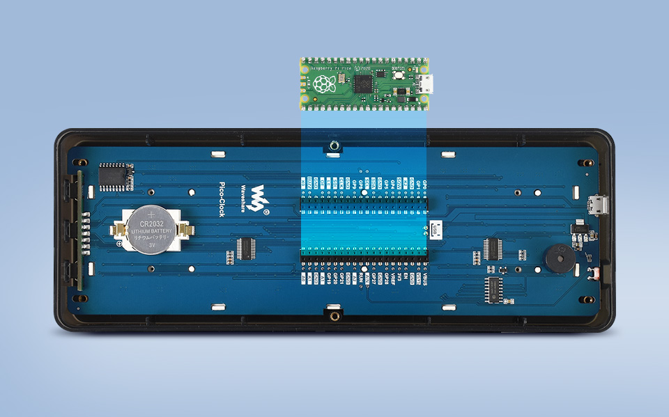 LED 静音电子时钟基于树莓派 Pico 接口设计
