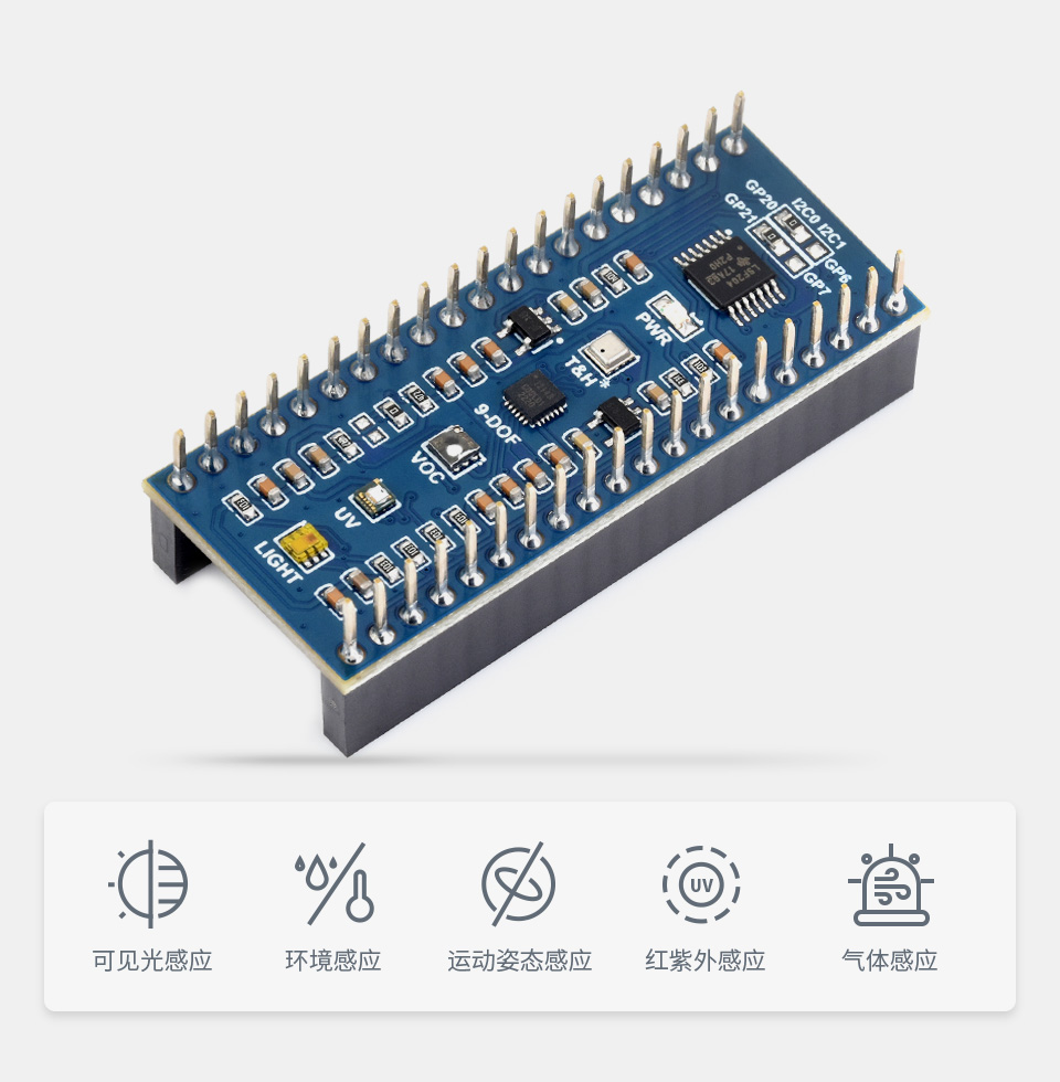 树莓派 Pico 环境传感器扩展板主图