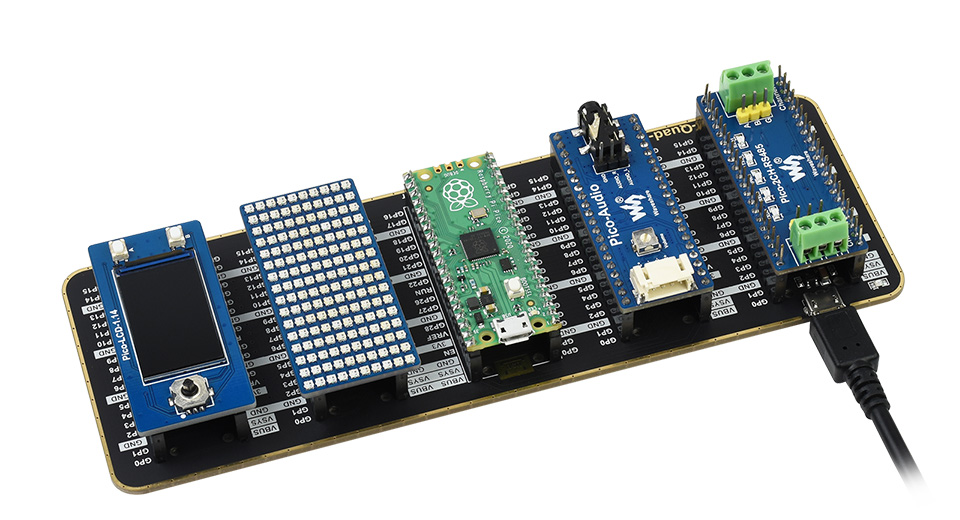 树莓派 Pico RTC 扩展板外扩 4 组 2 × 20 的排针接口