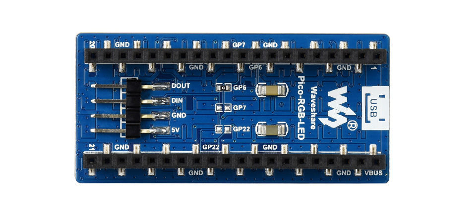 Pico LED 点阵扩展板卧式排针