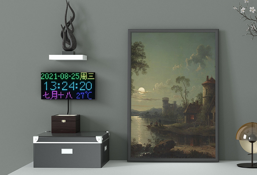 树莓派 Pico 全彩多功能电子时钟使用场景