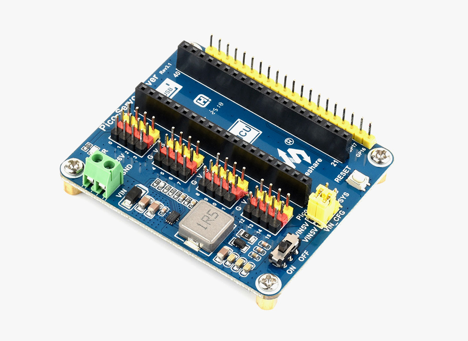 树莓派 Pico 舵机驱动扩展板主图