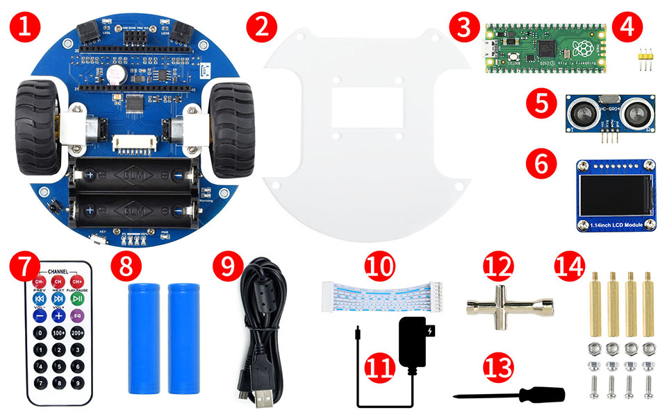 PicoGo 智能小车配置清单