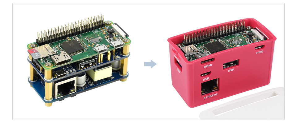 树莓派以太网供电扩展板适用于树莓派 Zero 系列