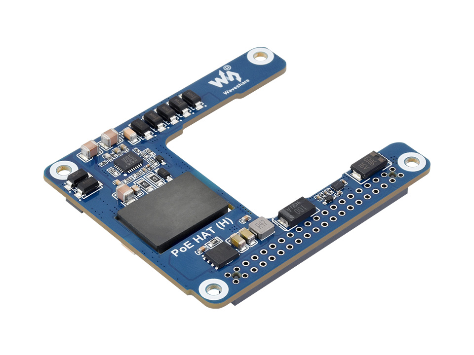 树莓派 5 以太网PoE供电扩展板俯视图