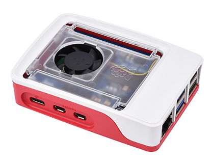 树莓派 5 以太网PoE供电扩展板装入树莓派5官方外壳