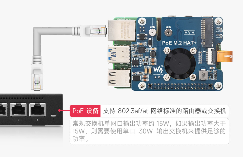树莓派5 PCIe 转 M.2 扩展板，小巧一体式散热，适用的硬盘接口，包括M key和B&M Key