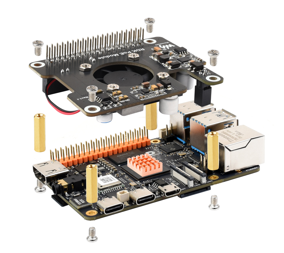 树莓派以太网供电扩展板外形尺寸
