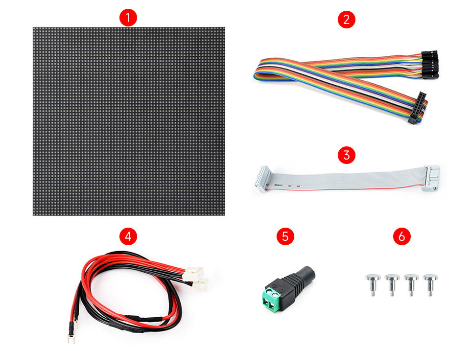 64×32 全彩 LED 点阵显示屏配置清单
