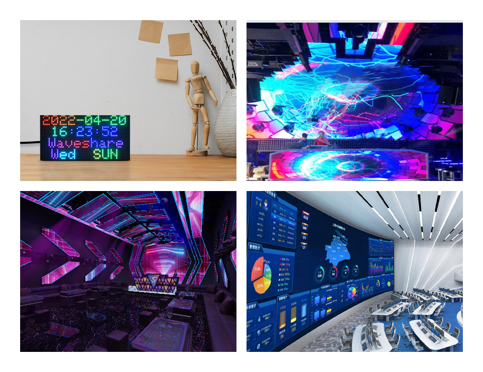 64×32 全彩 LED 点阵显示屏使用场景