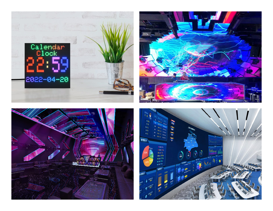 64×64 全彩 LED 点阵显示屏使用场景