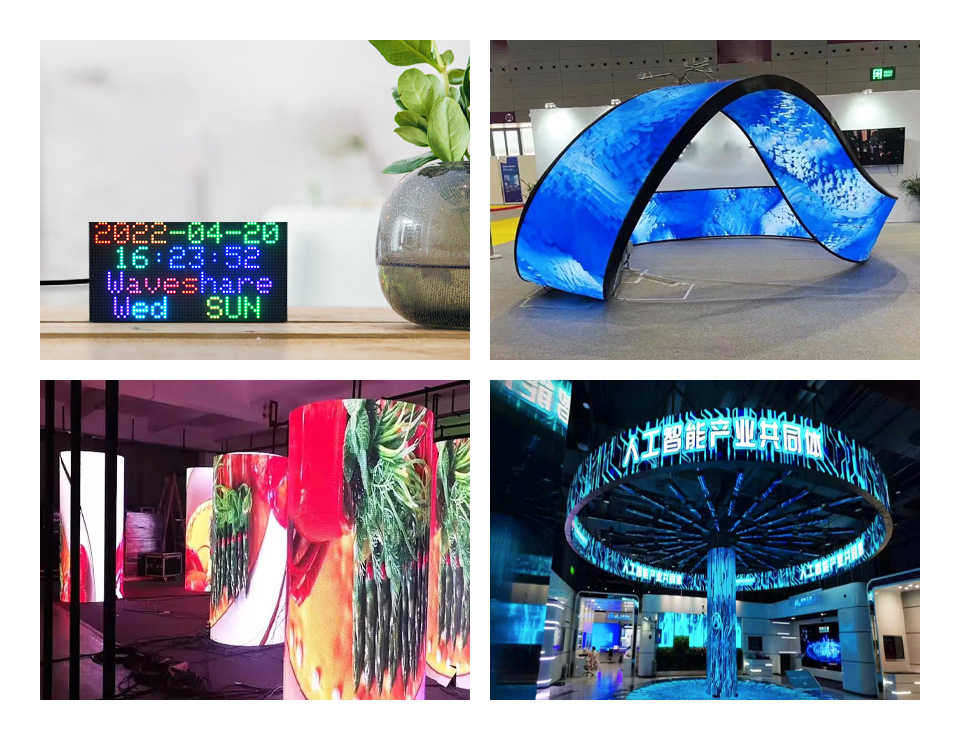 96×48 全彩 LED 柔性点阵显示屏使用场景