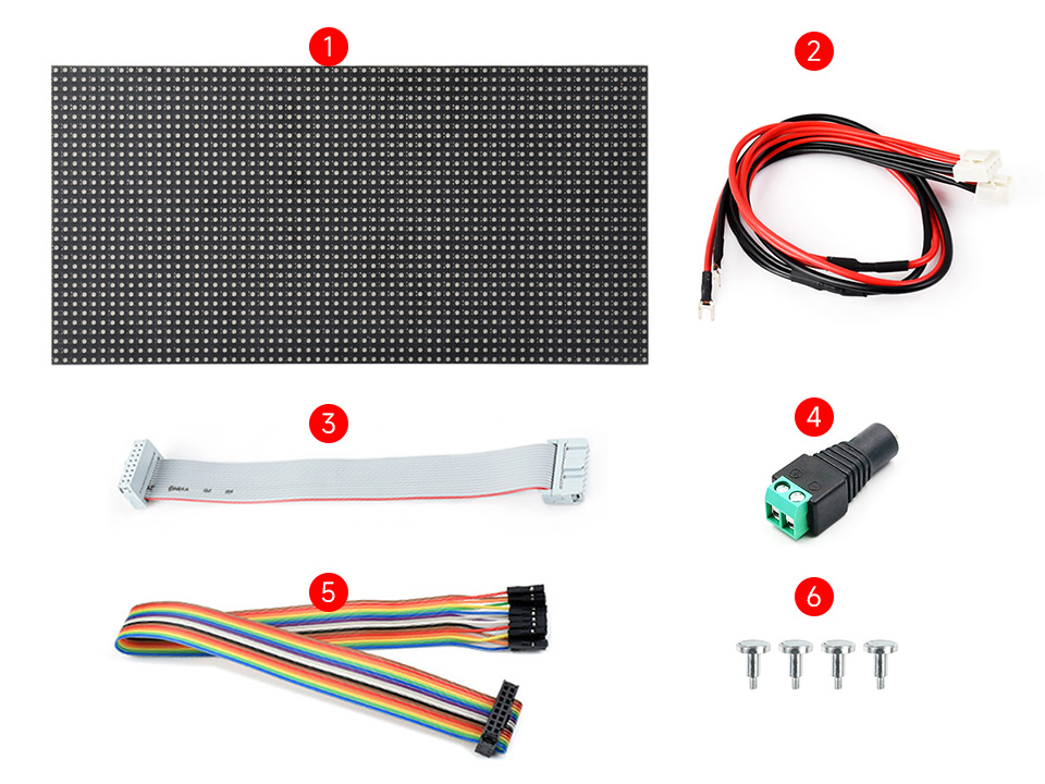 64×32 全彩 LED 点阵显示屏配置清单