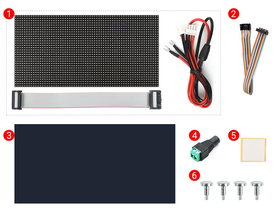 64×32 全彩 LED 点阵显示屏配置清单