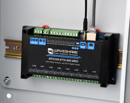 RP2350 工控板 工业级 8 路数字输入输出控制器外壳设计