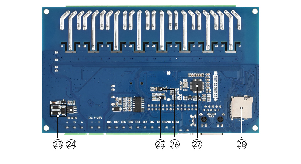 RP2350 工控板 工业级 8 路网络继电器资源简介