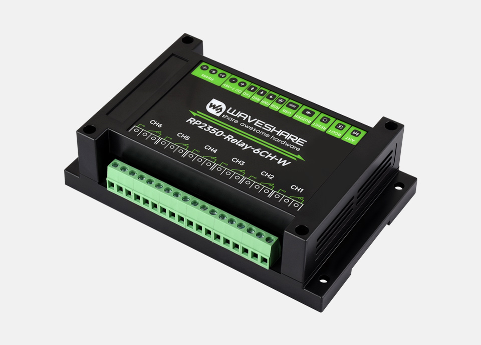 RP2350 工控板 工业级 6 路 WiFi 网络继电器主图